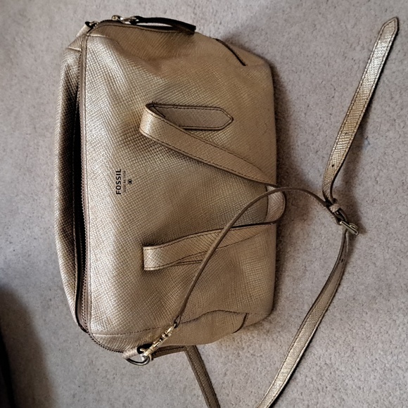 Fossil Gold Leather bag - Picture 1 of 7